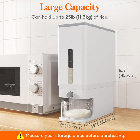 Lifewit grain storage unit helps organize pantry while preventing moisture.
