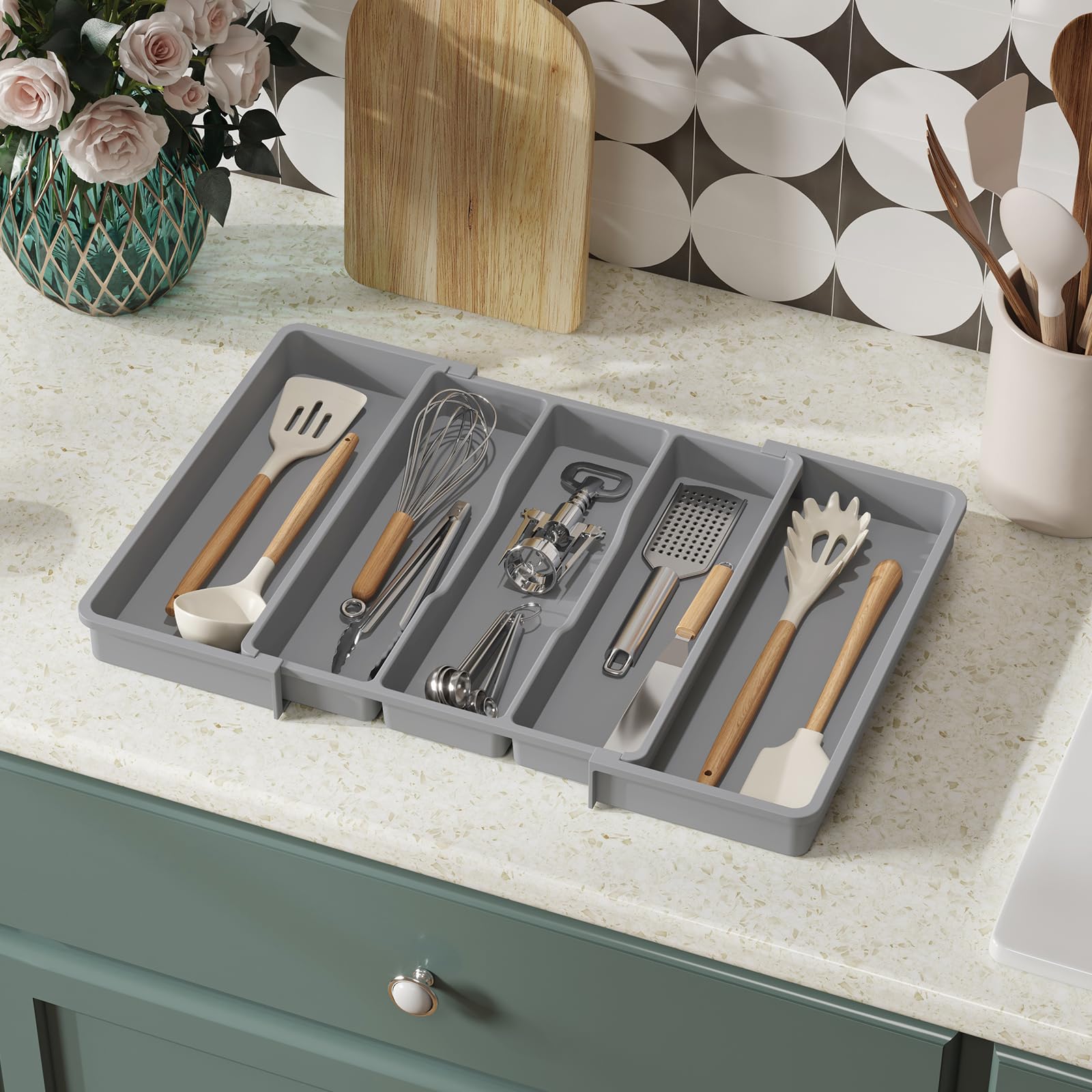 Lifewit gray finish complements modern kitchen decor