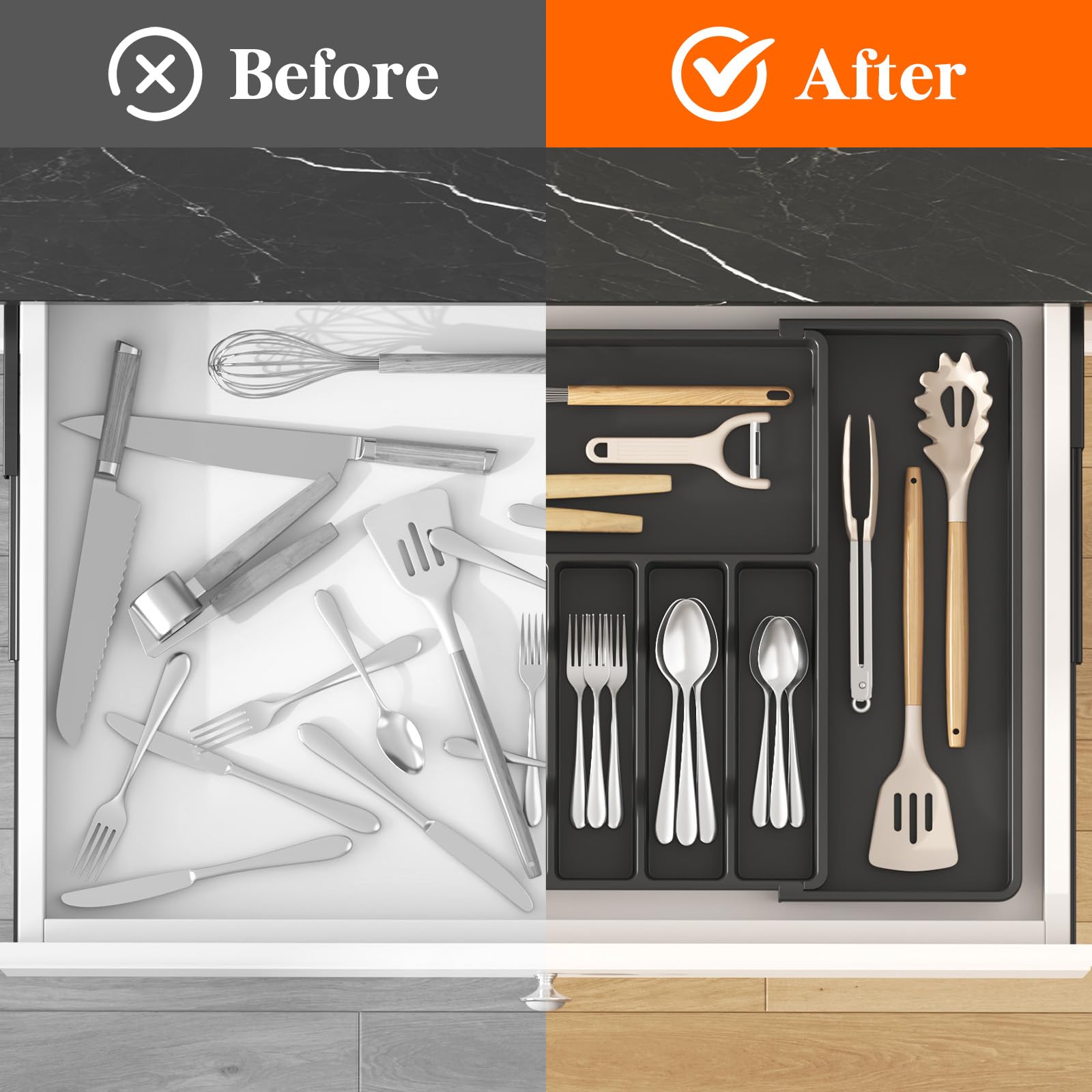 Lifewit grooved design enables quick access to individual pieces