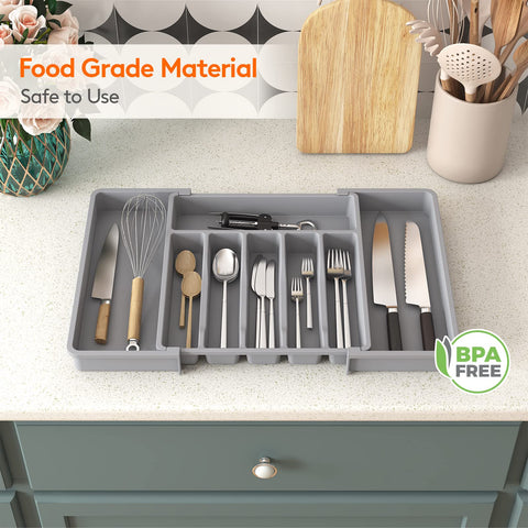 Lifewit groove design provides easy access to utensils in the tray.