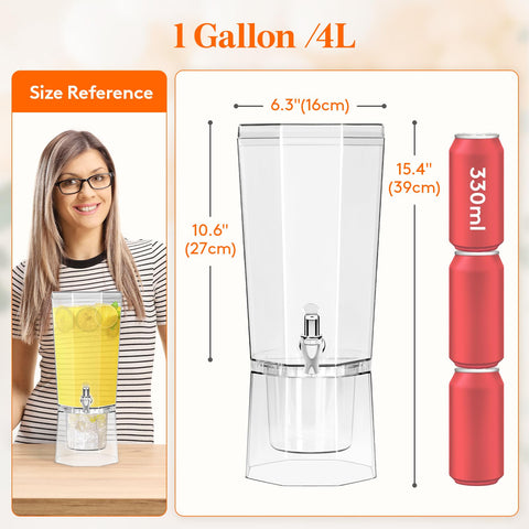 Lifewit drink dispenser ice-base compartment keeps drinks cooler during gatherings.