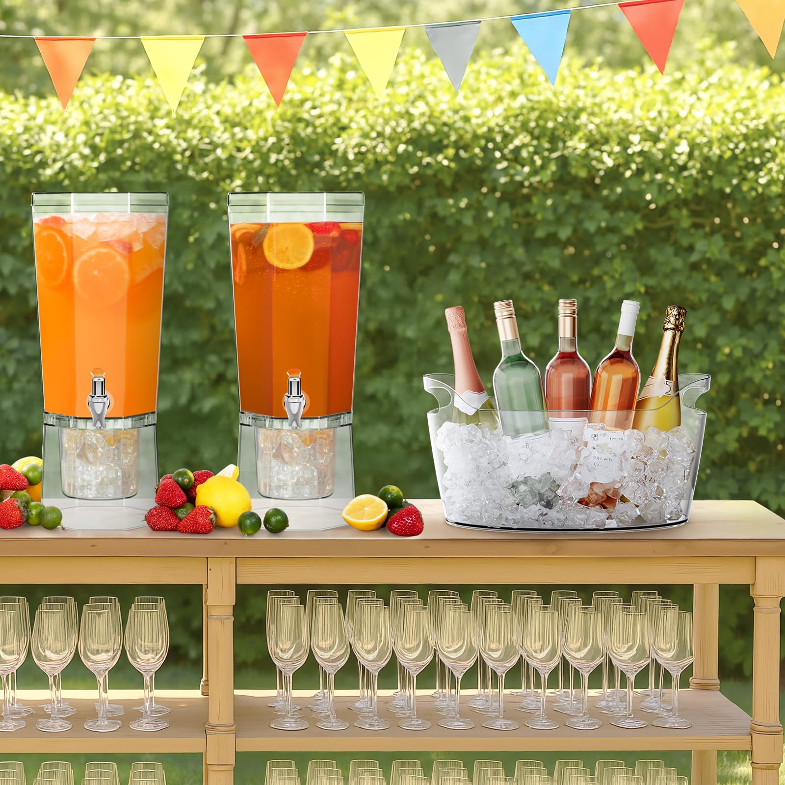 Lifewit 2-pack ice bucket set ideal for parties and events.