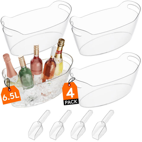 Lifewit ice bucket with 6.5L capacity keeps wine and champagne chilled