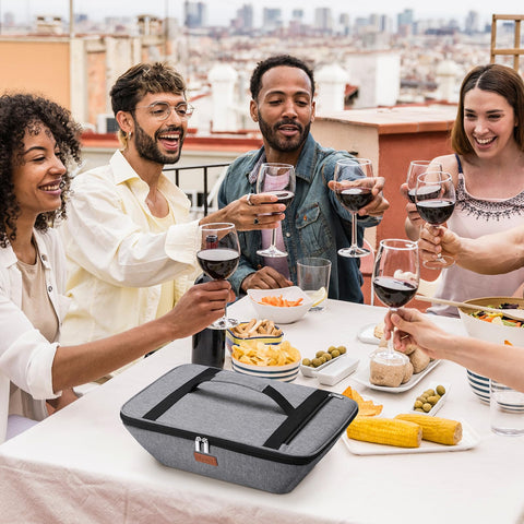 Lifewit 9x13 dish-fit reduces wobble for stable transport.