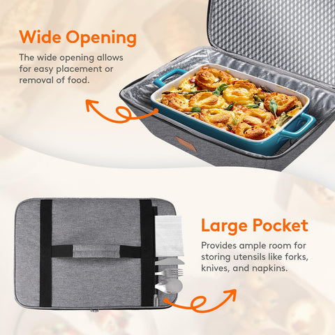 Lifewit spacious-pocket stores utensils and napkins for easy access.