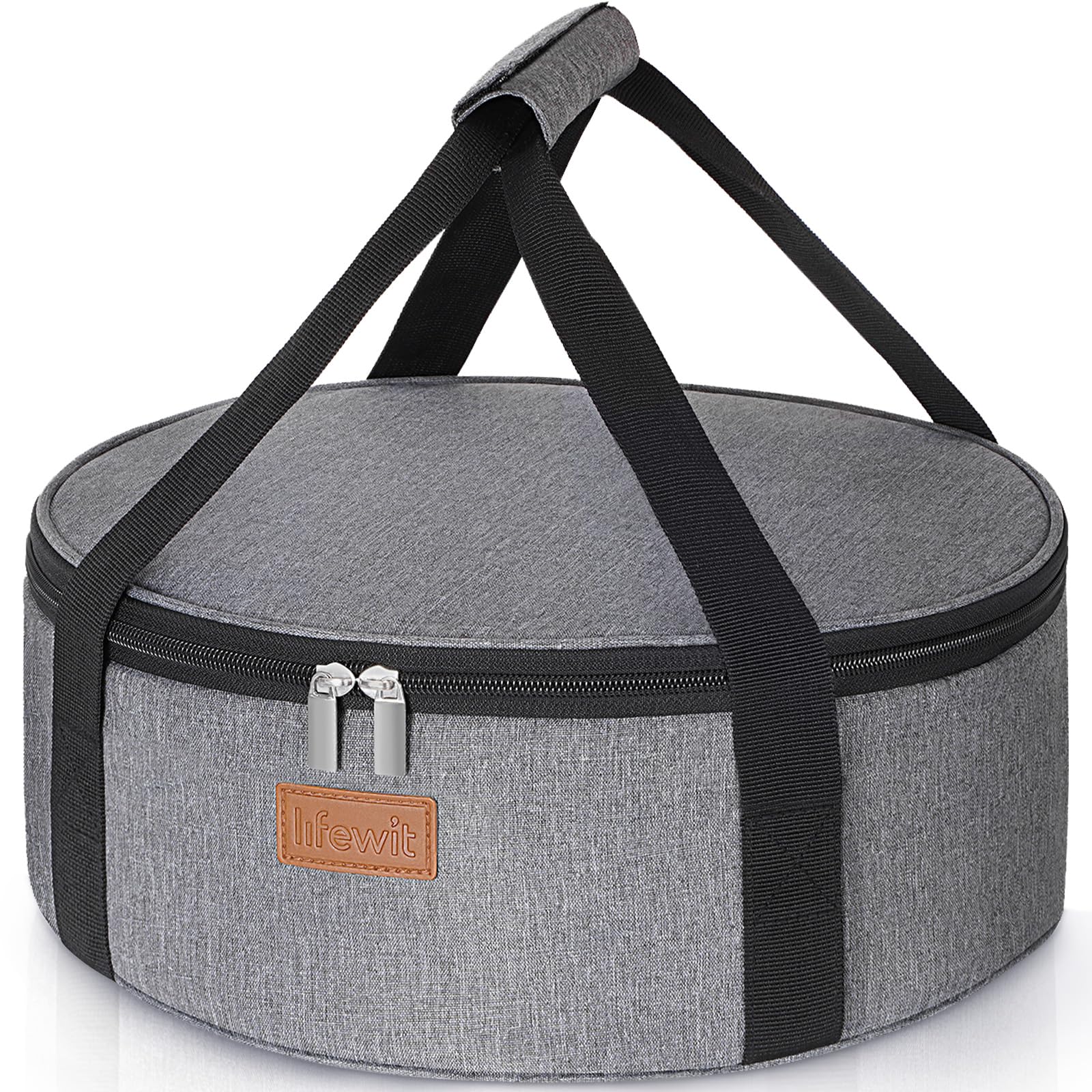 Lifewit insulated round casserole carrier cover keeps meals secure during transport