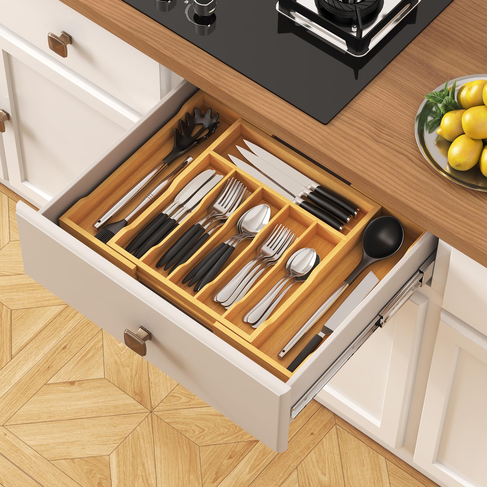 Lifewit keeps kitchen drawers tidy and utensils within reach