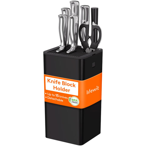 Lifewit knife block without knives viewed from above for organized access.