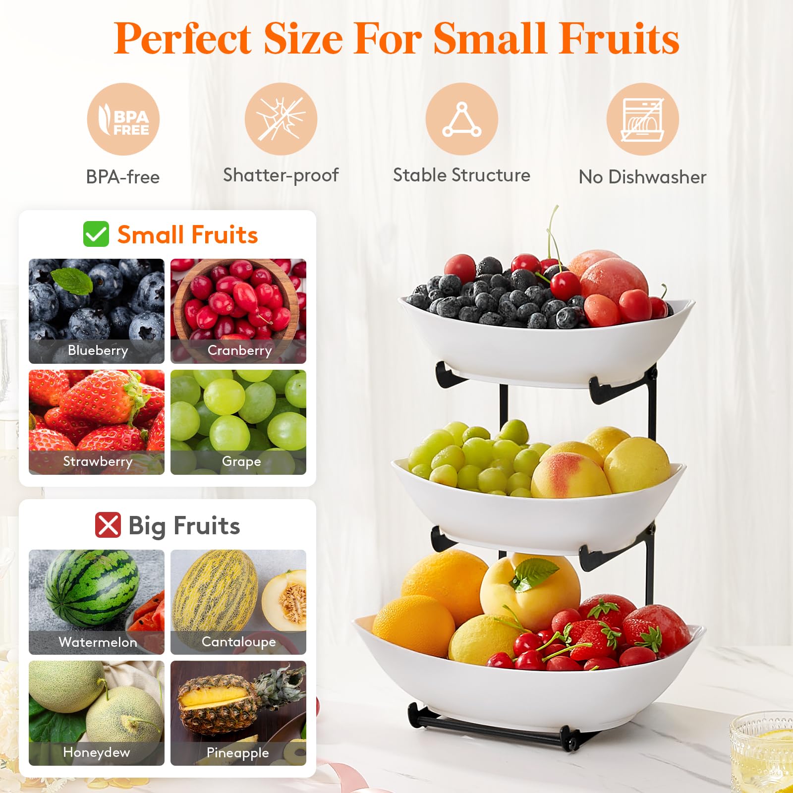 Lifewit large bowl on stand with ample storage capacity