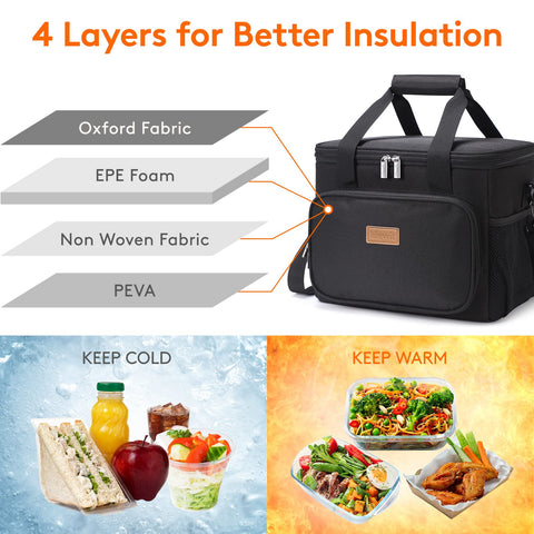 Lifewit lunch bag showing 24-can capacity for on-the-go meals