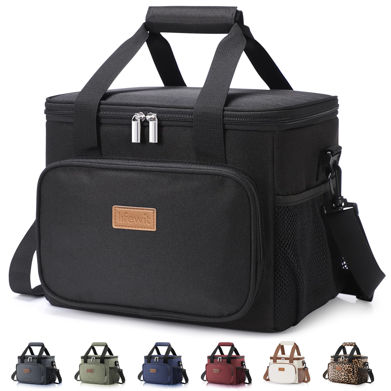 Lifewit insulated lunch bag with wide opening for easy packing