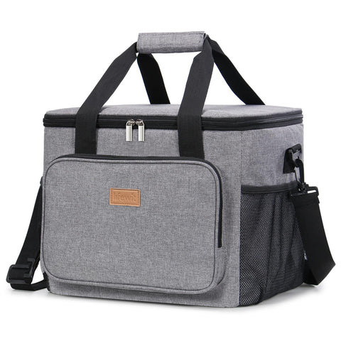 Lifewit large lunch bag with open lid showing spacious interior for easy packing.