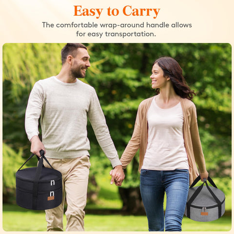 Lifewit large round opening and dual zipper allow easy access