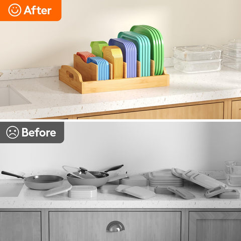 Lifewit effortless access to every lid reduces cabinet rummaging.