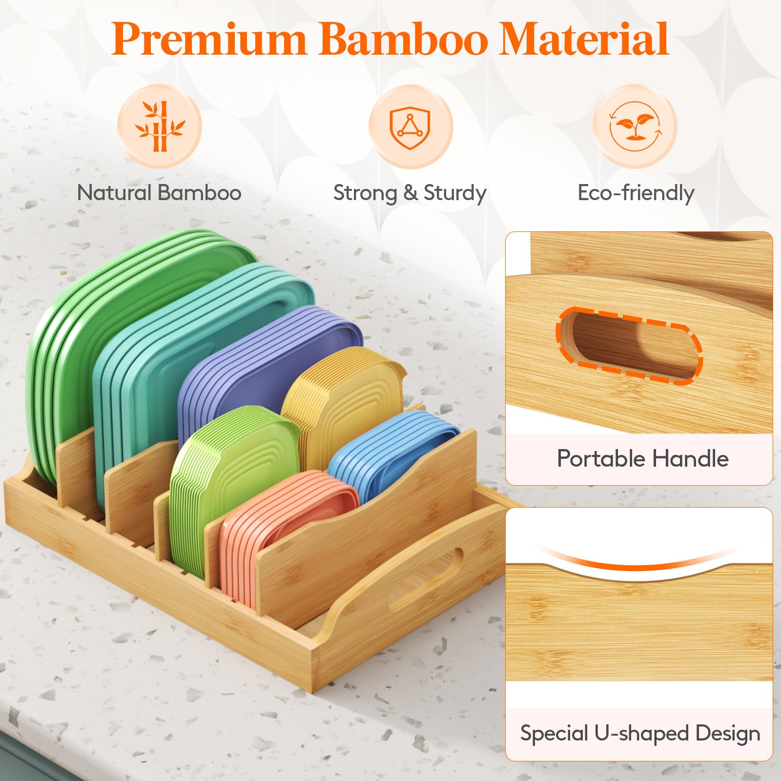 Lifewit medium size fits compact shelves for organized kitchen storage.