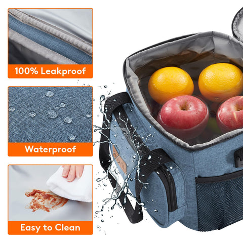 Lifewit lunch bag with 6mm EPE foam insulation protects containers during transport