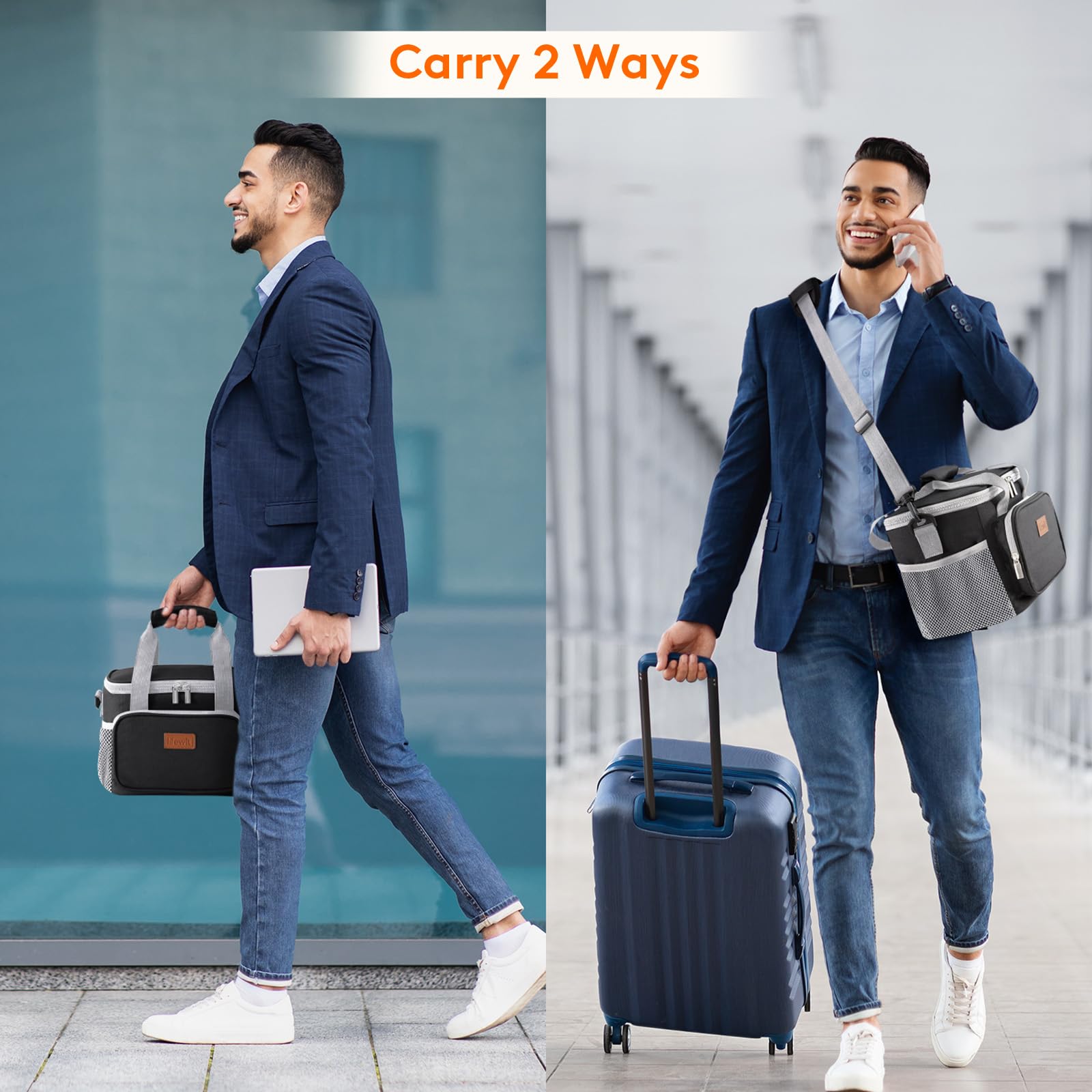 Lifewit lunch bag leakproof zipper prevents spills during transport