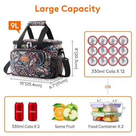 Lifewit lunch bag side pocket for keys and earbuds organization.