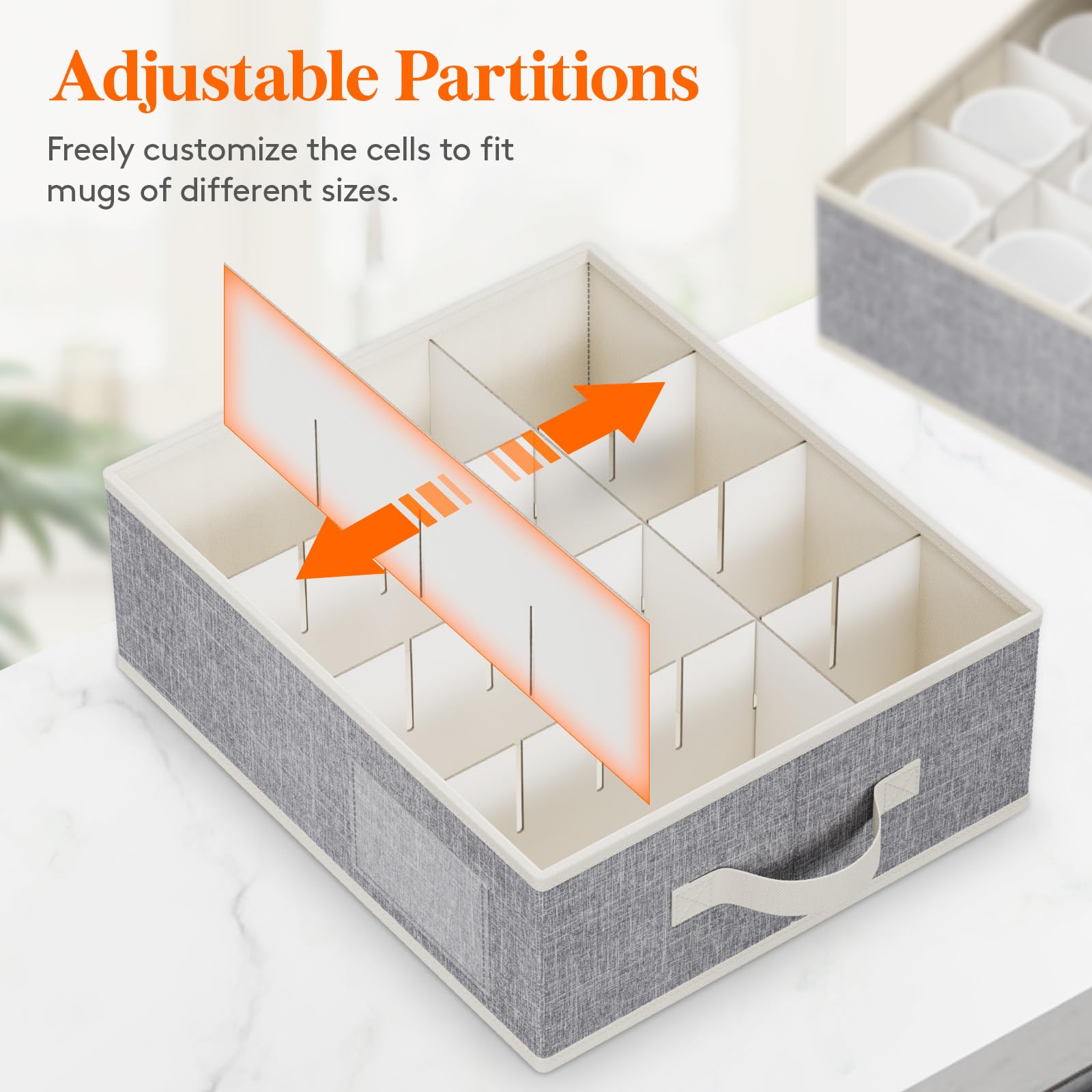 Lifewit mug storage dustproof shell keeps contents clean during moving.