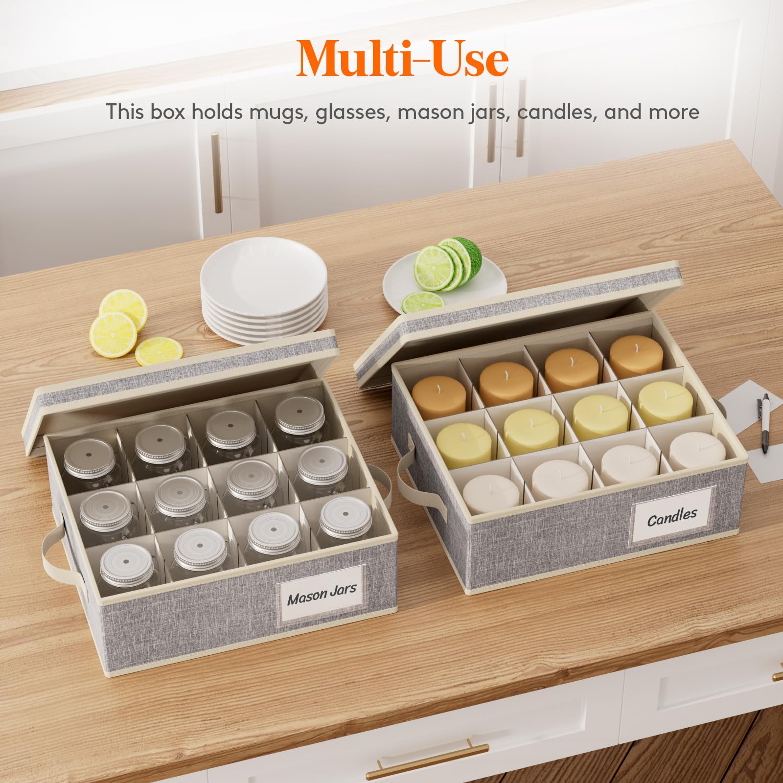 Lifewit mug storage cushioned interior protects delicate cups.