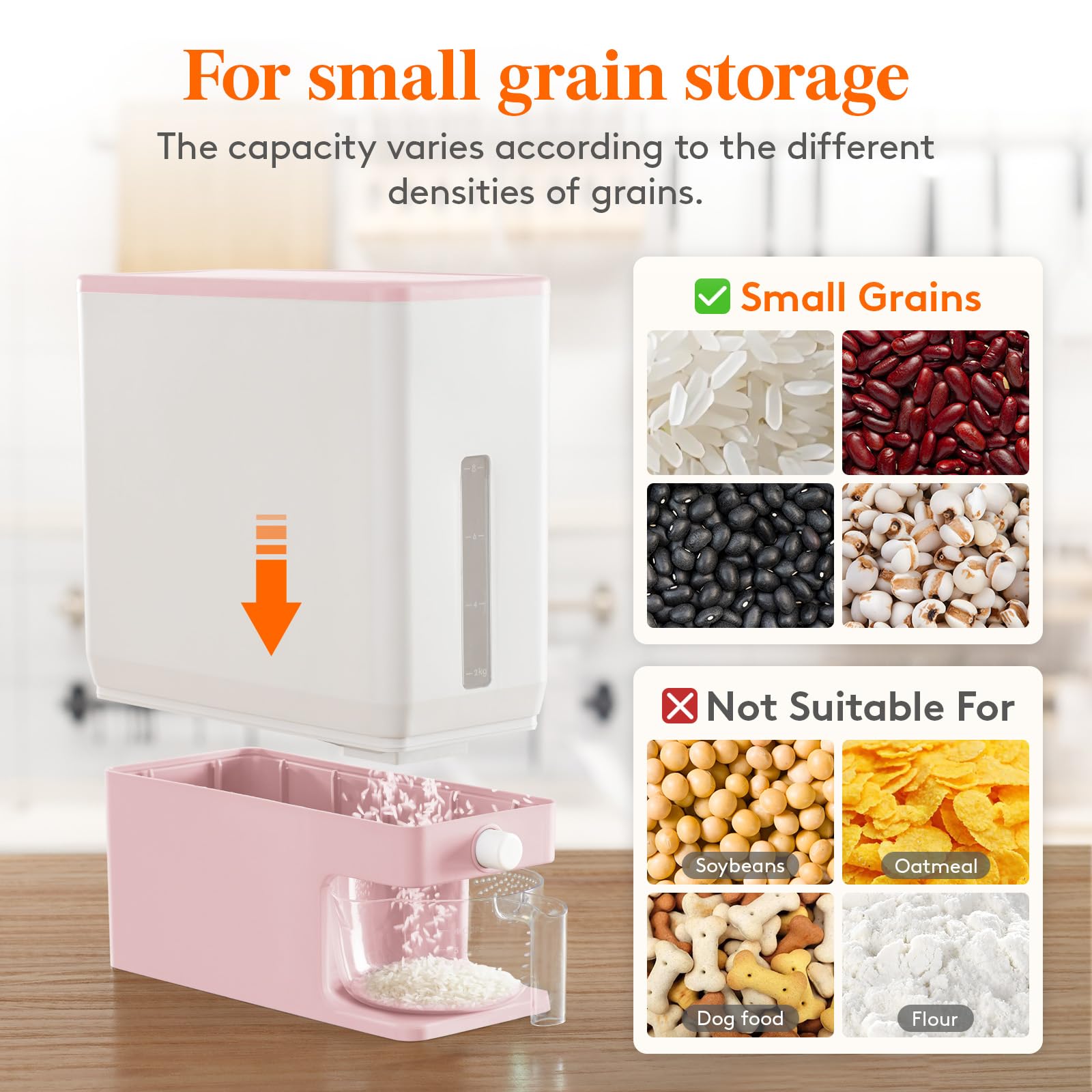 Lifewit multigrain storage showcases versatility for rice, beans, and other staples.