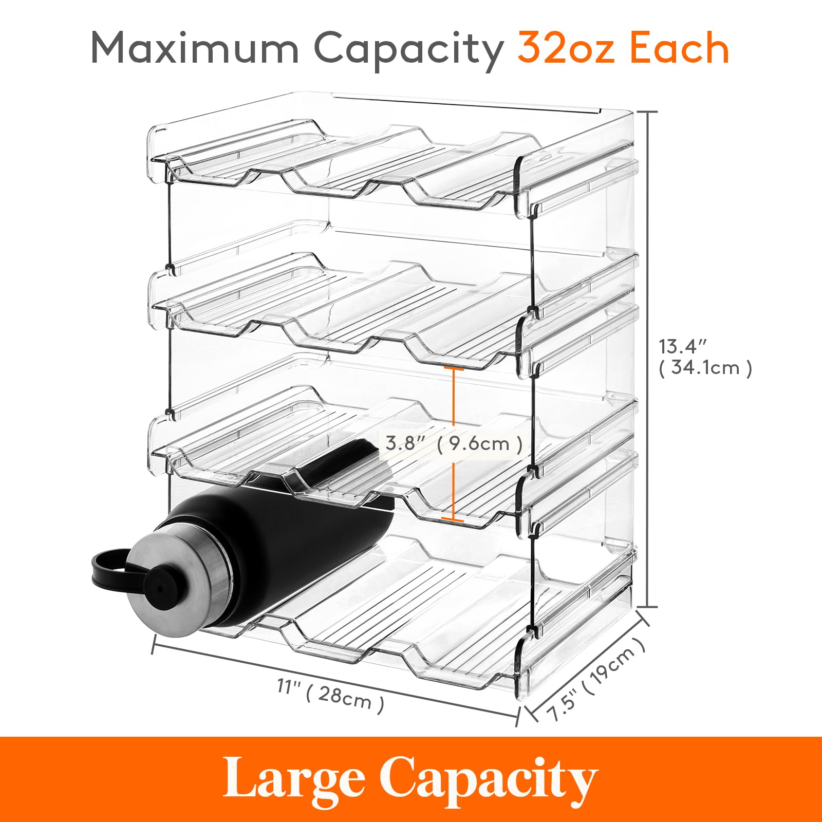 Lifewit patented interior design provides stable bottle alignment.