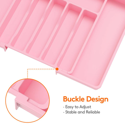 Lifewit pink buckle design ensures smooth sliding and stable partitions