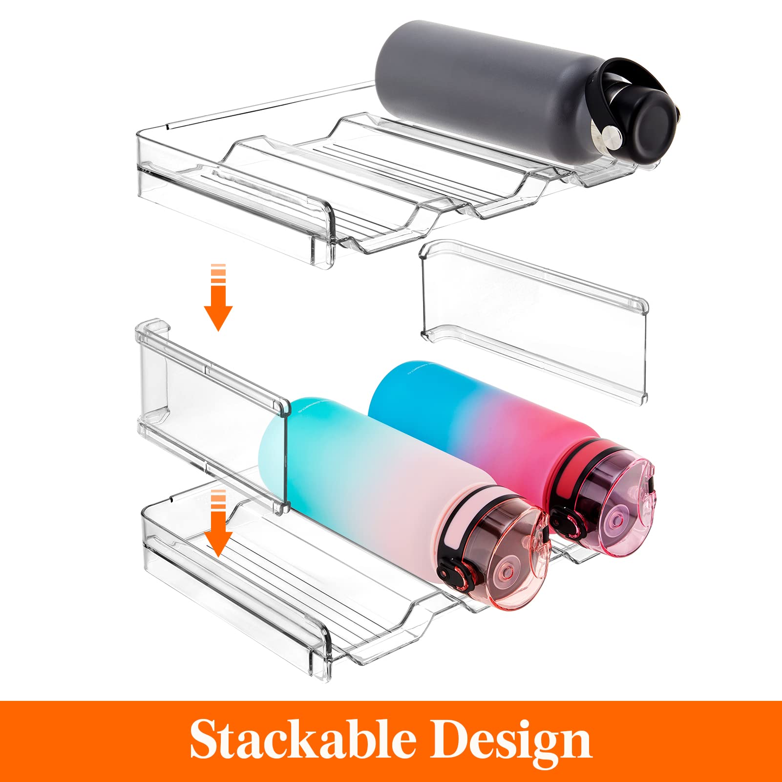 Lifewit plastic fridge wine racks for stable bottle storage