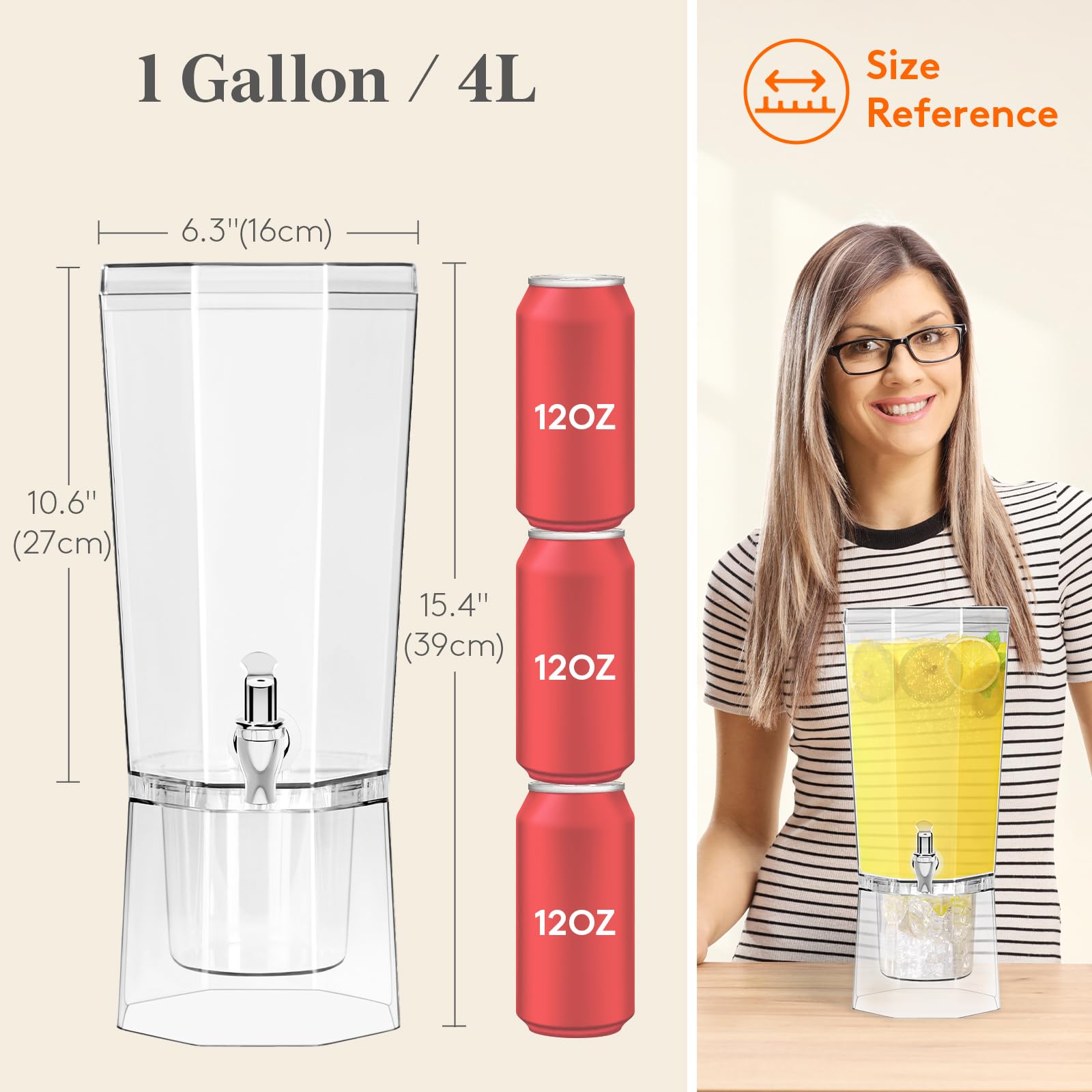 Lifewit removable ice-chamber base keeps beverages cool outdoors