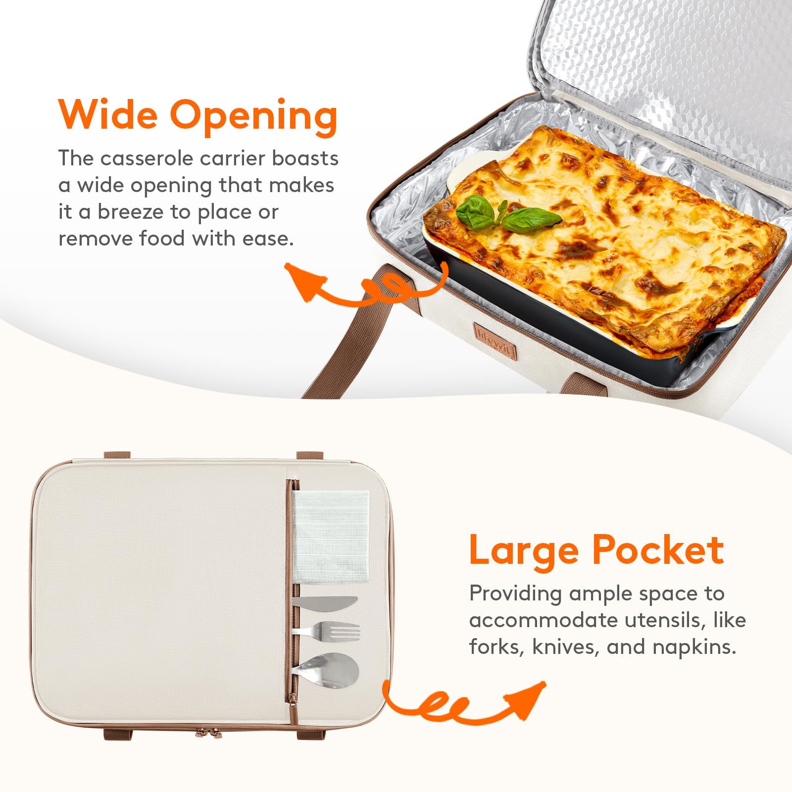 Lifewit rugged exterior fabric resists wear and splashes.