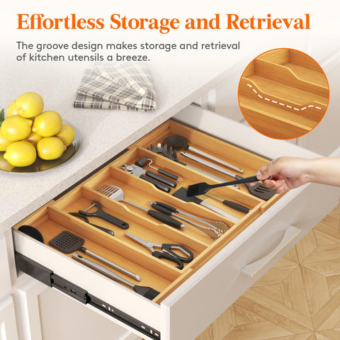 Lifewit scratch-resistant bamboo finish stays clean and new.