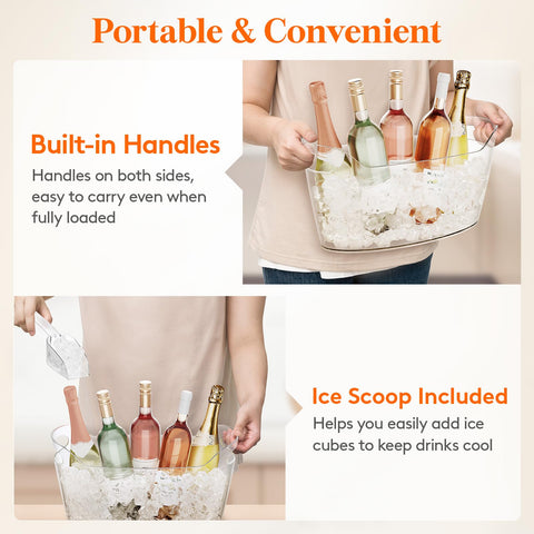 Lifewit see-through tub shows contents at a glance for quick topping