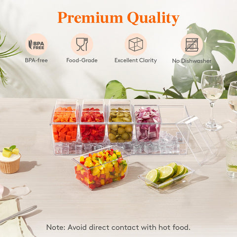 Lifewit 16x5x7-inch serving tray keeps party snacks organized