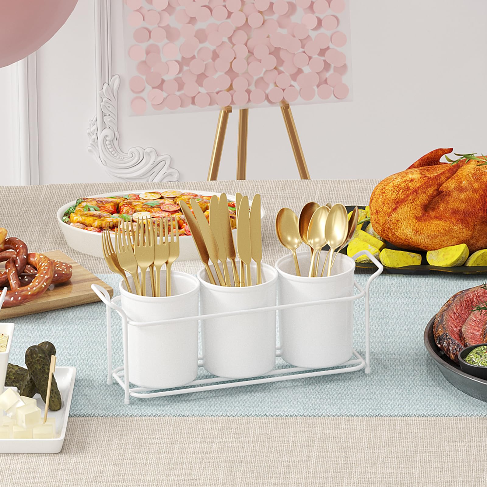 Lifewit BPA-free caddy provides safe utensil storage.