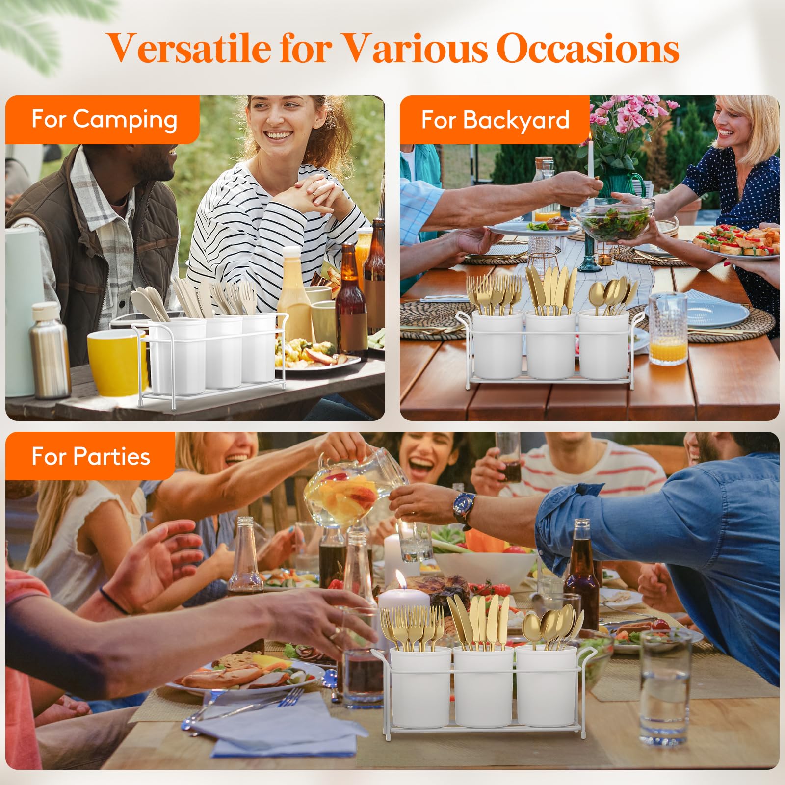 Lifewit silverware caddy fits standard buffets and events for easy access.