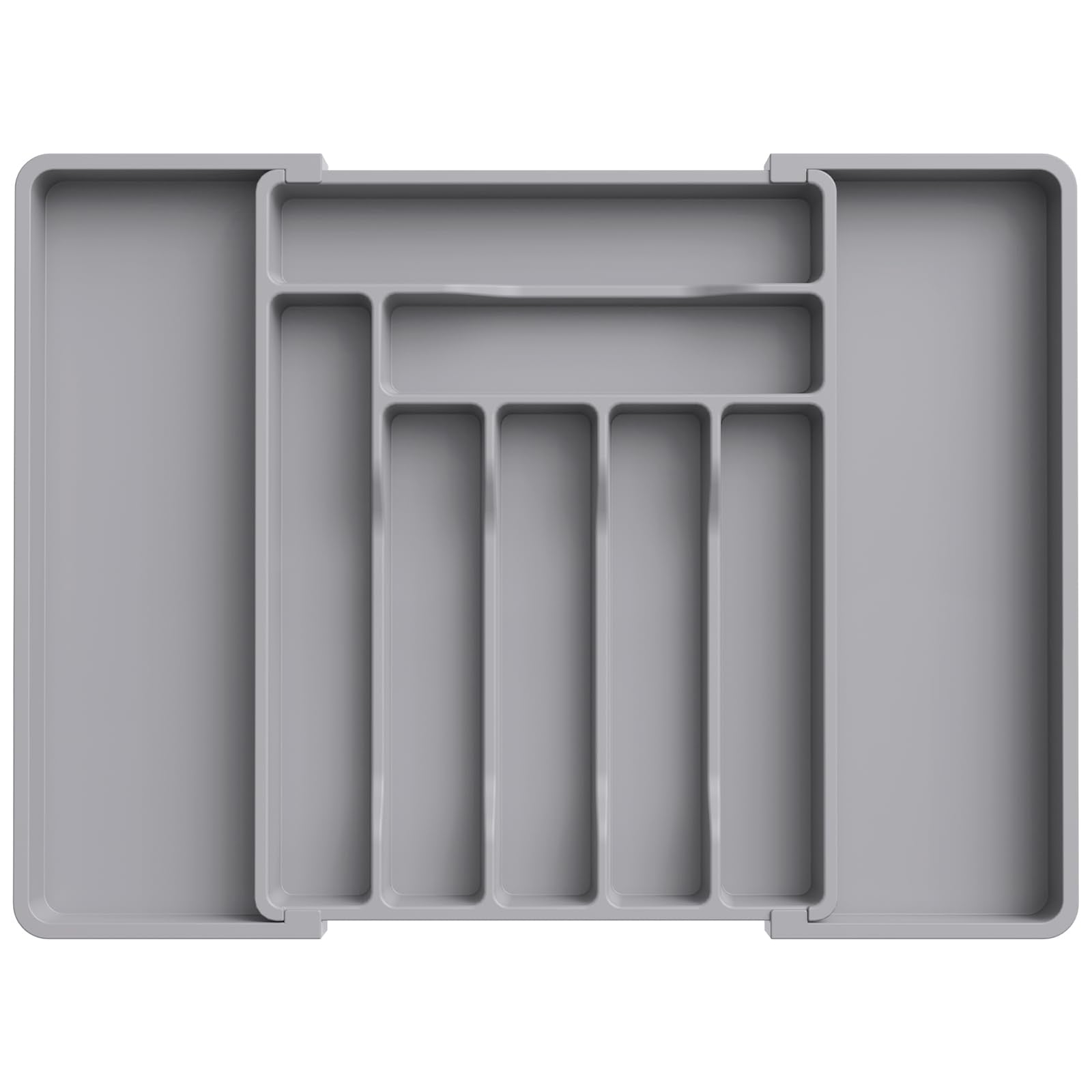 Lifewit silverware drawer organizer in folded mode saves space and fits smaller drawers.
