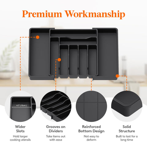 Lifewit buckle design keeps partitions steady during use.