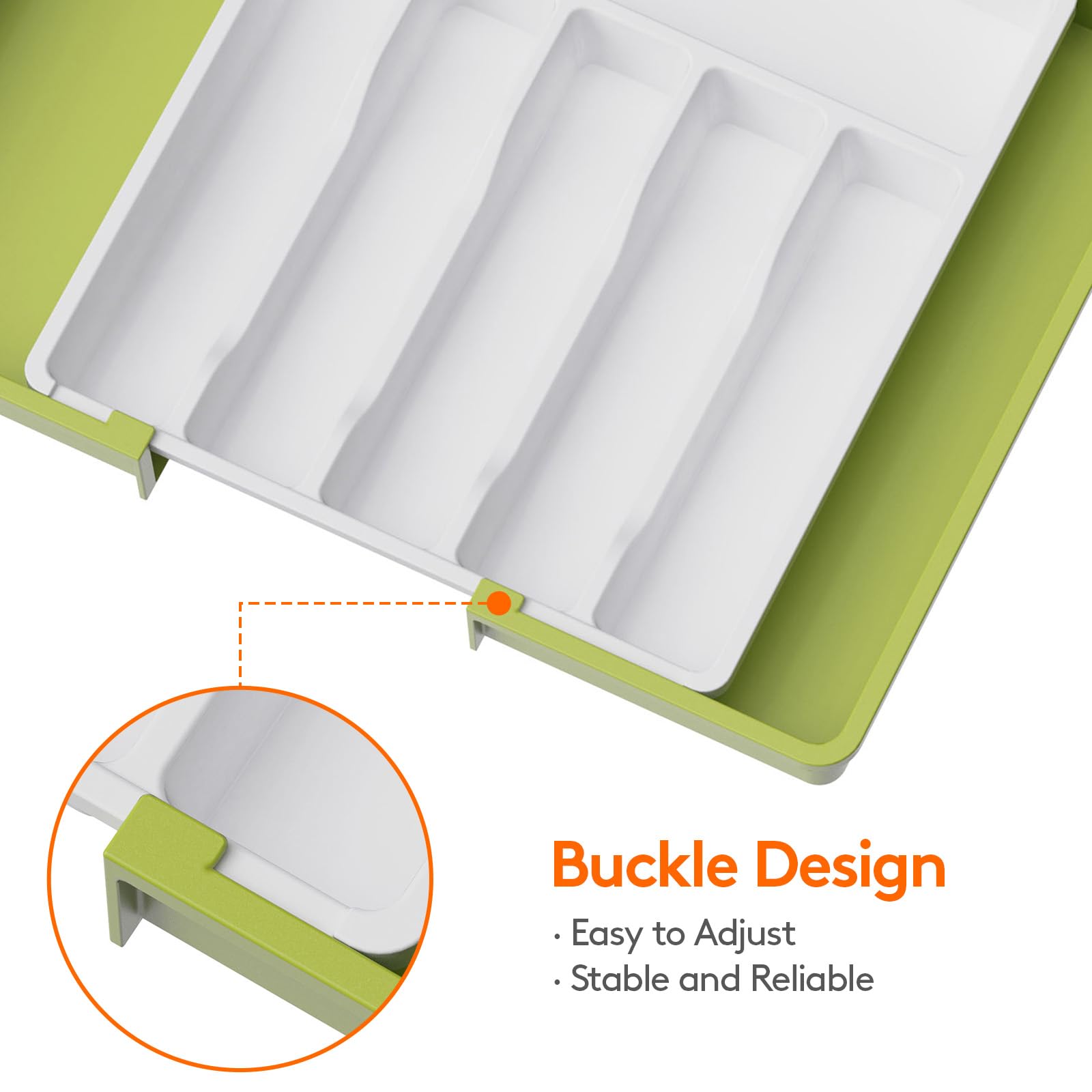 Close-up of edge design for smooth sliding