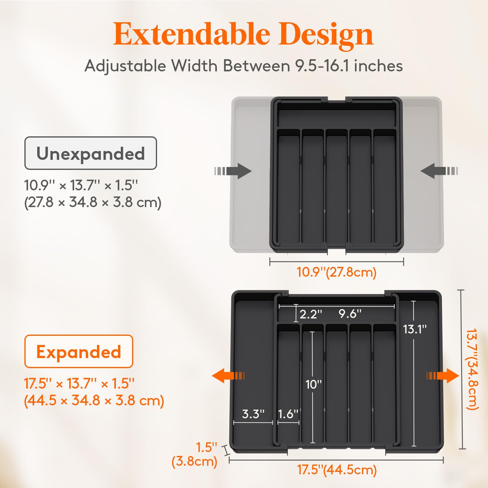 Lifewit multi-use organizer keeps cutlery, cosmetics, or stationery neatly within reach.
