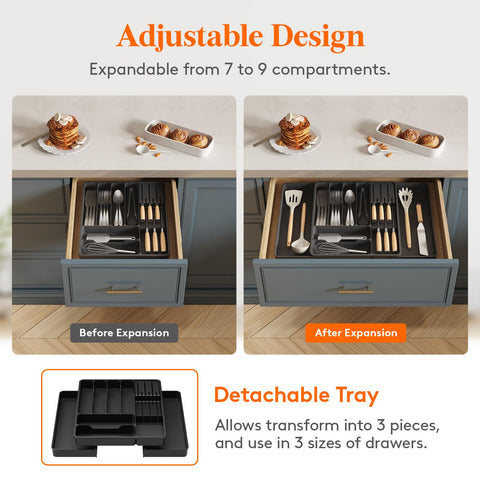 Lifewit BPA-free material offers durable, non-toxic drawer storage