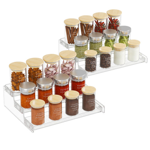 Lifewit 3-tier spice rack front view for quick spice access