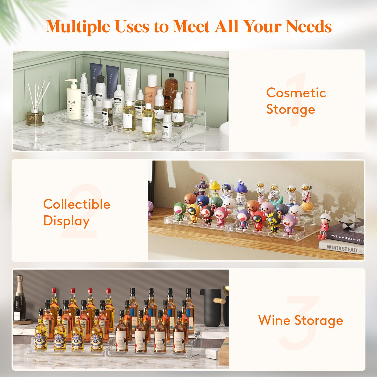Lifewit spice rack stacked assembly shows easy setup