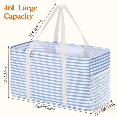 Lifewit tote bag with metal wire frame and mesh pockets for small items.