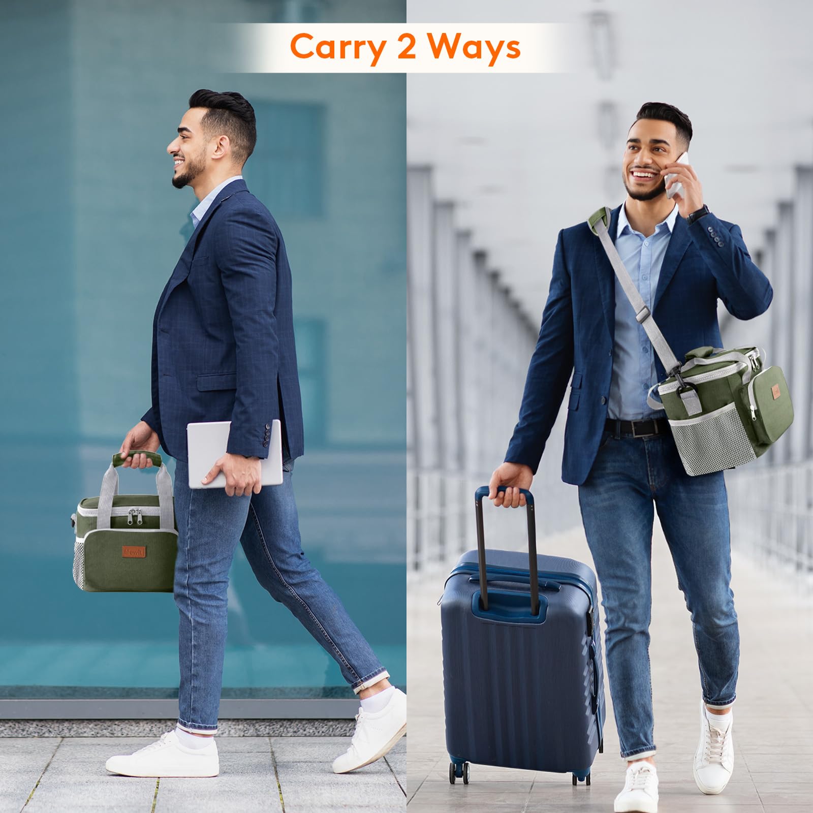 Lifewit tough handles and shoulder strap for comfortable carry.