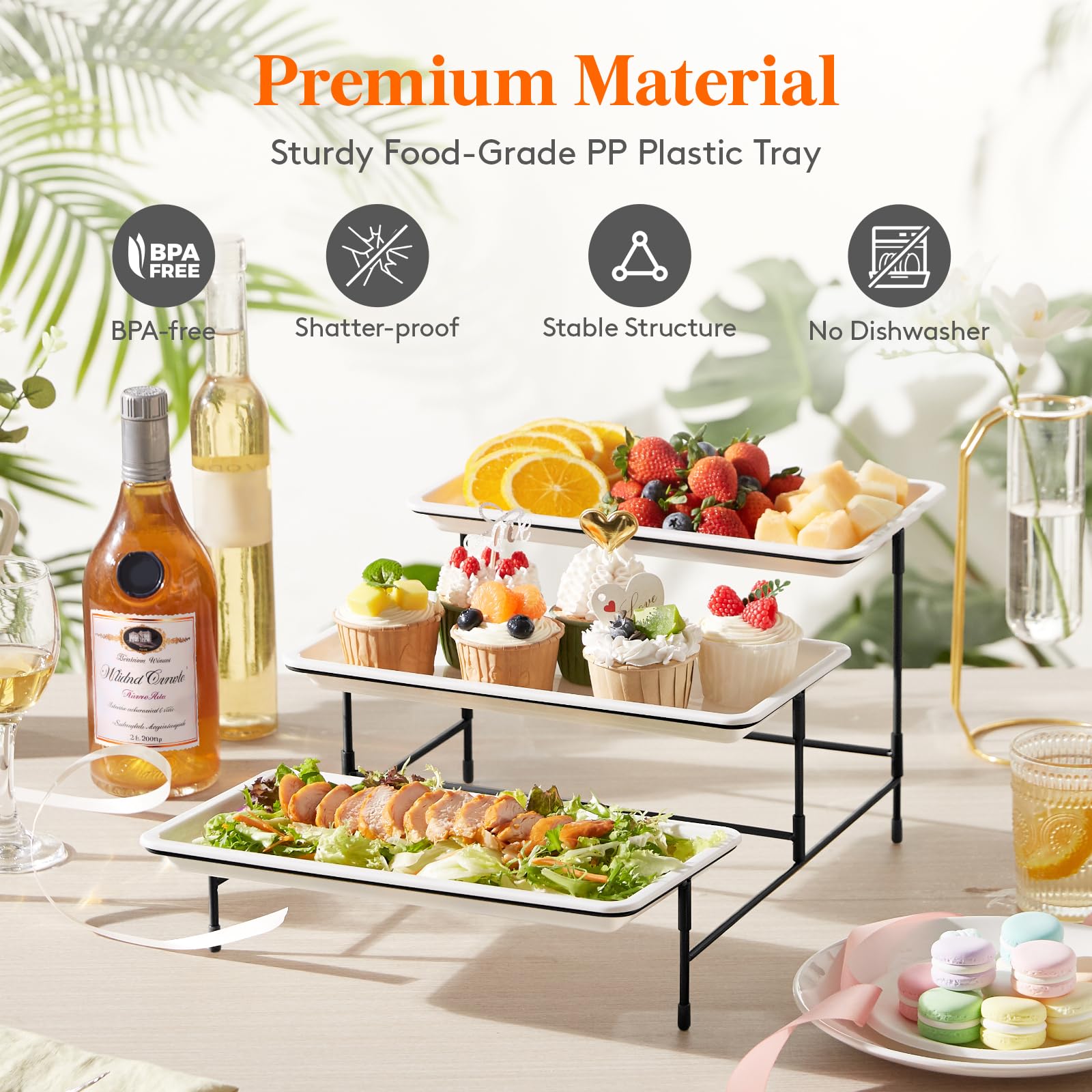 Lifewit tray with assorted foods on a banquet table.
