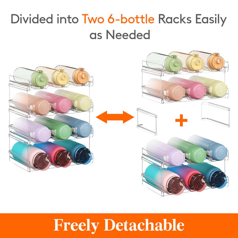 Lifewit two-shelf bottle rack holds multiple bottles securely.