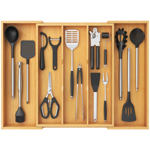 Lifewit utensil organizer in a drawer for easy access.