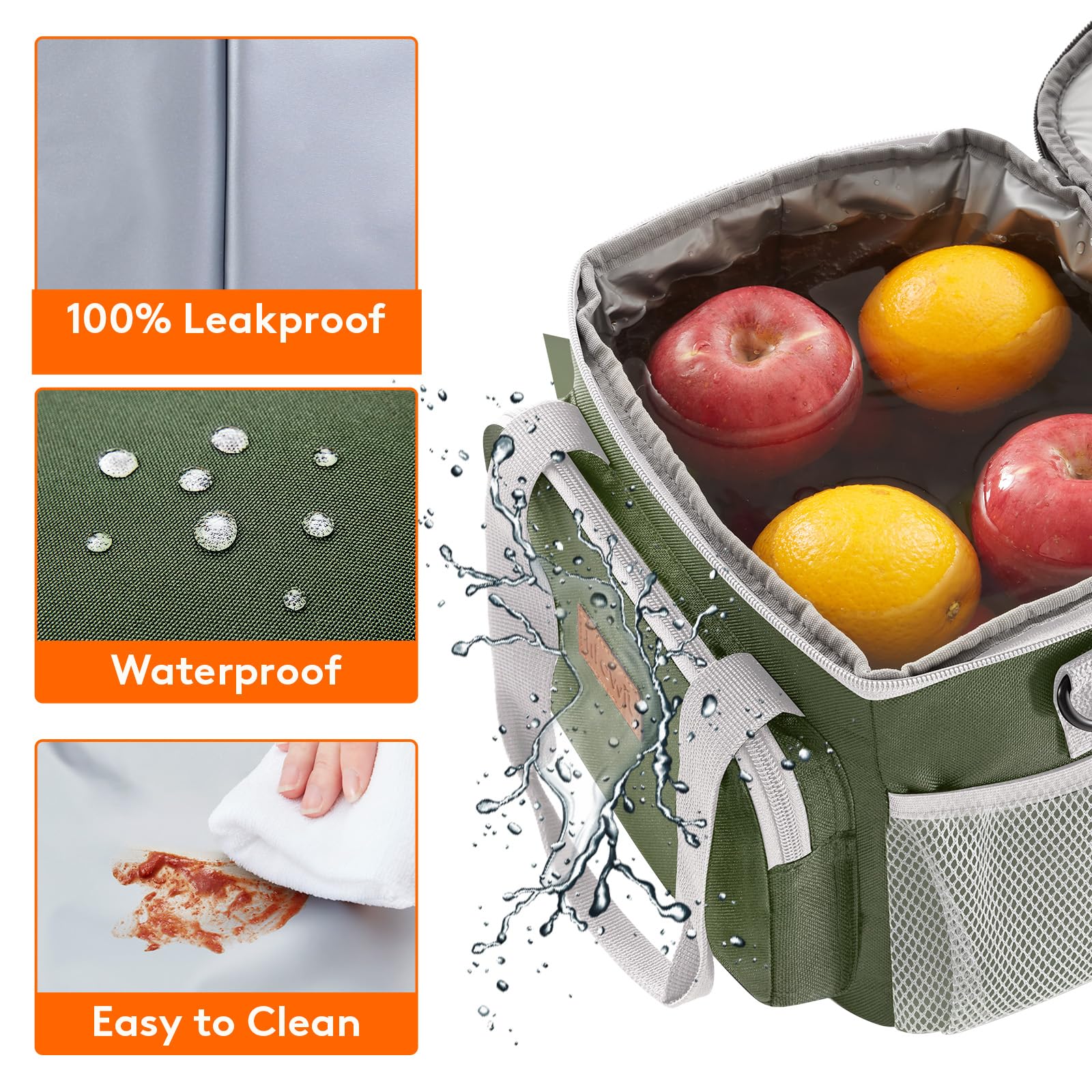 Lifewit wide mouth opening with two way zippers for easy packing.