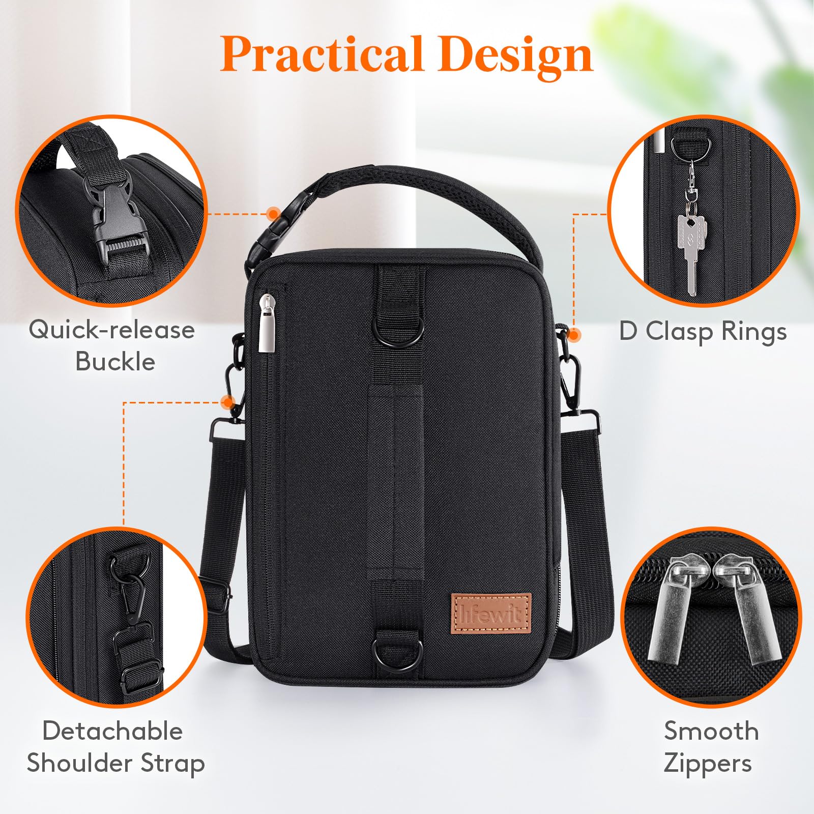 Lifewit wide-mouth two-way zippers provide easy access to food