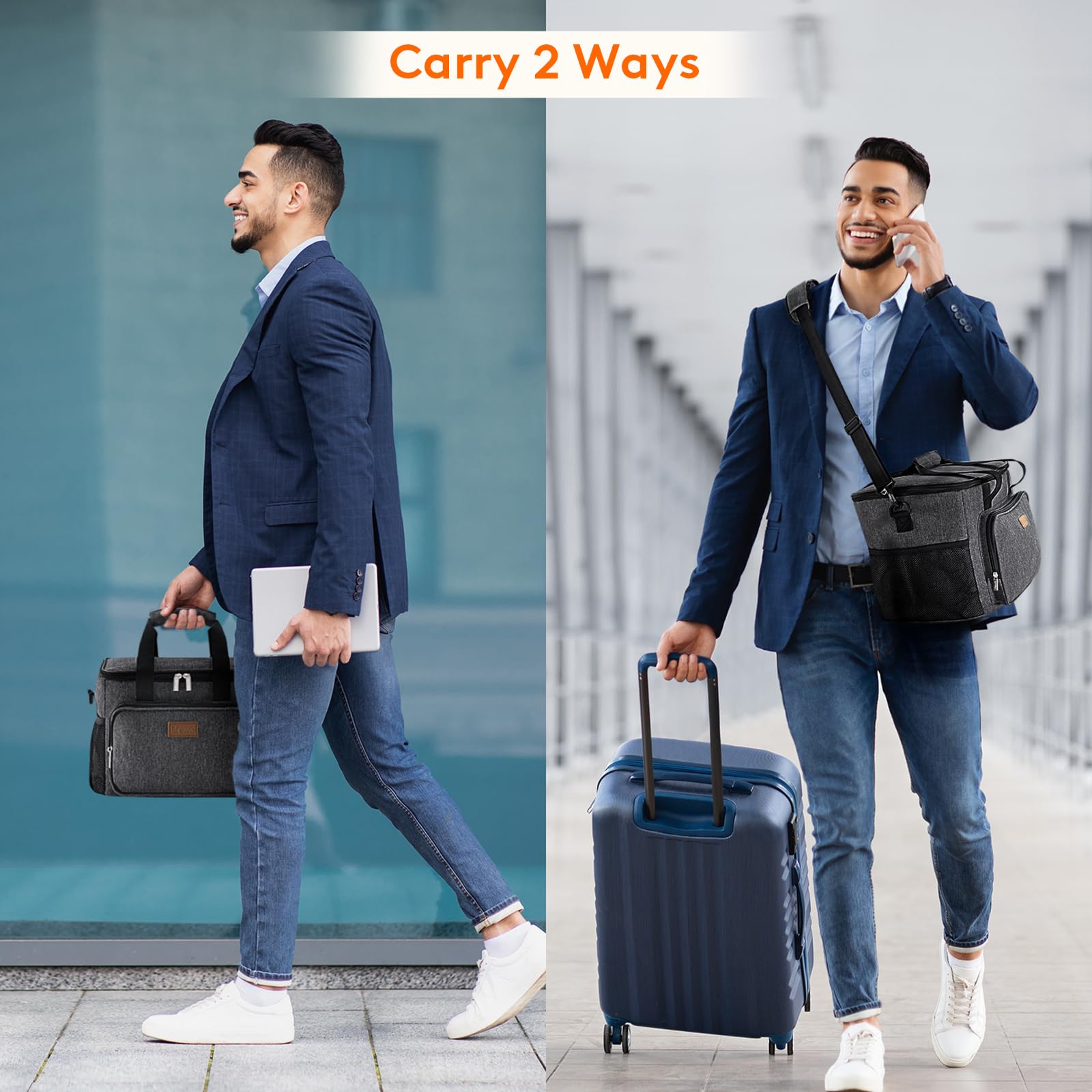 Lifewit wide-opening lid and sturdy zippers for quick loading
